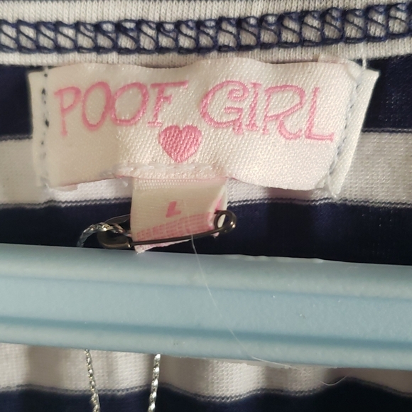 Blue and white striped tank-top with lace pocket - Picture 5 of 6